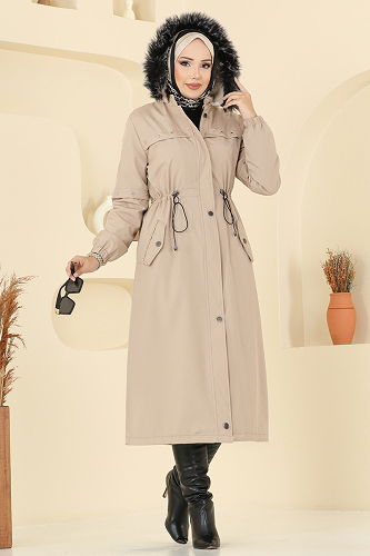 moda selvim Trenchcoat 2818MSA980 Beige - Thumbnail