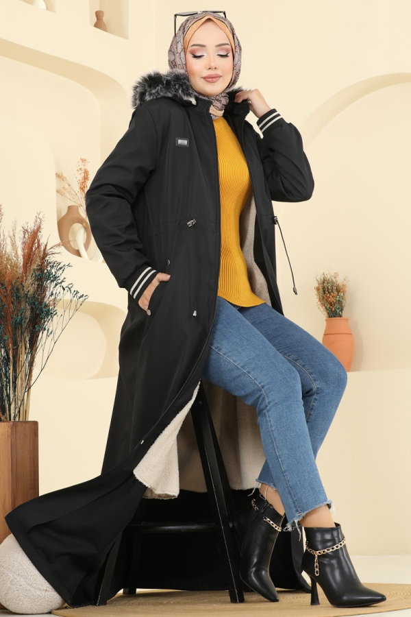 Modaselvim مهرجان الفرص ترانشكوت أسود 2819MSA980