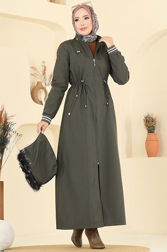 moda selvim Trenchcoat 2819MSA980 Khaki - Thumbnail