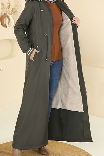 moda selvim Trenchcoat 2819MSA980 Khaki - Thumbnail