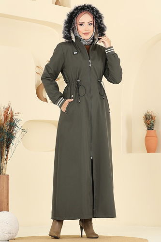 moda selvim Trenchcoat 2819MSA980 Khaki - Thumbnail