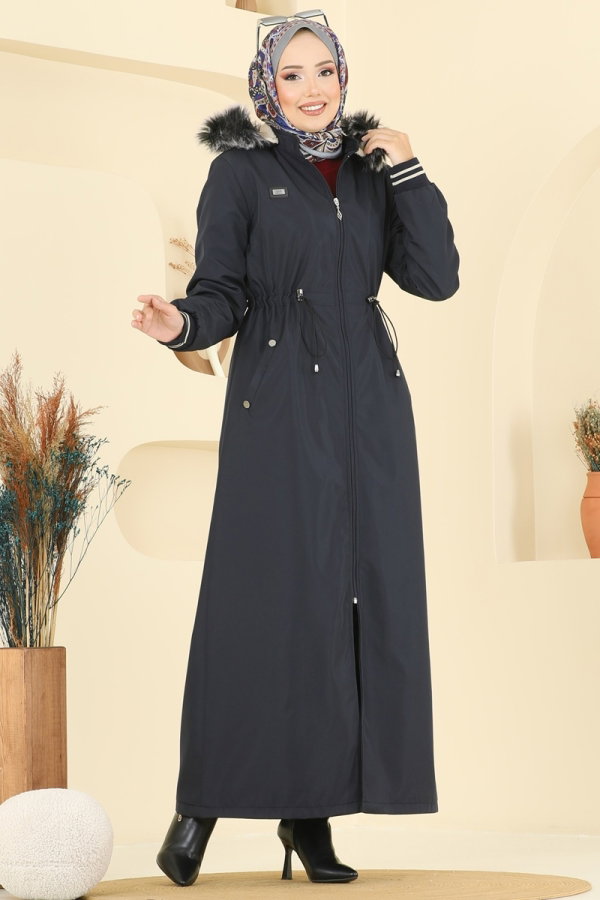 Navy Blue Milestone Trench Jacket main image 0