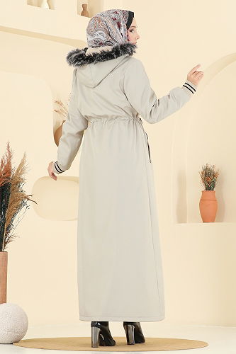 moda selvim Trenchcoat 2819MSA980 Stone - Thumbnail