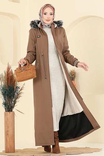 moda selvim Trenchcoat 2819MSA980 Tan - Thumbnail