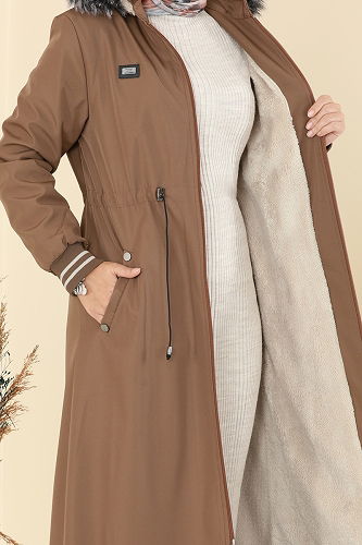 moda selvim Trenchcoat 2819MSA980 Tan - Thumbnail