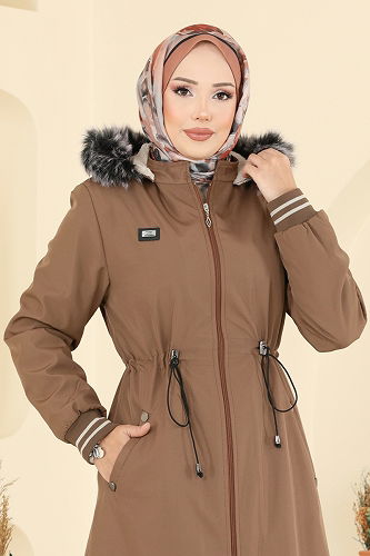 moda selvim Trenchcoat 2819MSA980 Tan - Thumbnail