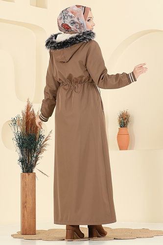 moda selvim ترانشكوت عسلي 2819MSA980 - Thumbnail