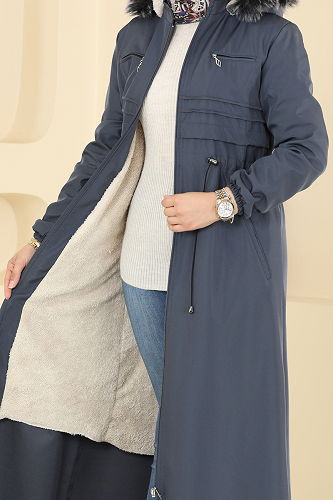 moda selvim ترانشكوت رمادي غامق 2820MSA980 - Thumbnail