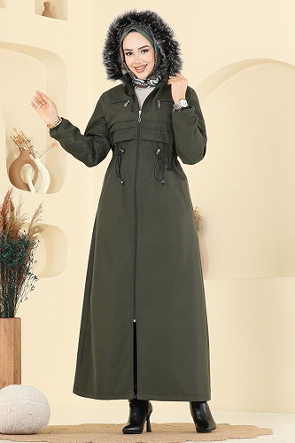 moda selvim Trenchcoat 2820MSA980 Khaki - Thumbnail