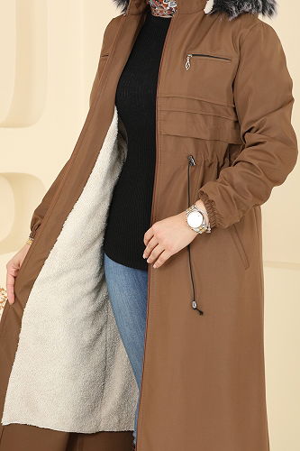moda selvim Trenchcoat 2820MSA980 Tan - Thumbnail