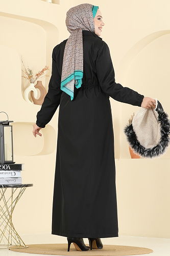 moda selvim ترانشكوت أسود 2821MSA980 - Thumbnail