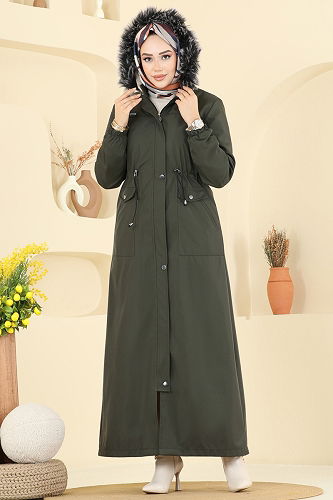 moda selvim Trenchcoat 2821MSA980 Khaki - Thumbnail