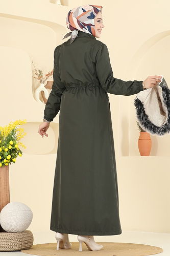 moda selvim Trenchcoat 2821MSA980 Khaki - Thumbnail