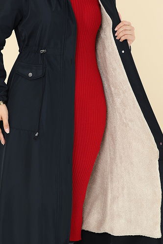 moda selvim ترانشكوت كحلي 2821MSA980 - Thumbnail