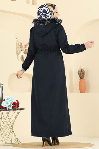 moda selvim ترانشكوت كحلي 2821MSA980 - Thumbnail