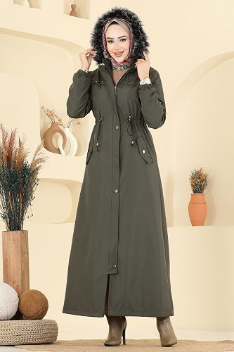 moda selvim Trenchcoat 2823MSA980 Khaki - Thumbnail