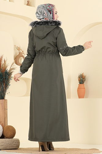 moda selvim Trenchcoat 2823MSA980 Khaki - Thumbnail