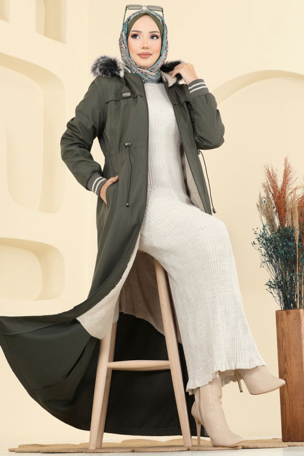 Modaselvim Trenchcoat Trenchcoat 2824MSA980 Khaki