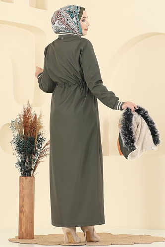 moda selvim Trenchcoat 2824MSA980 Khaki - Thumbnail