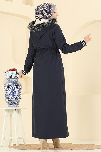 moda selvim ترانشكوت كحلي 2824MSA980 - Thumbnail