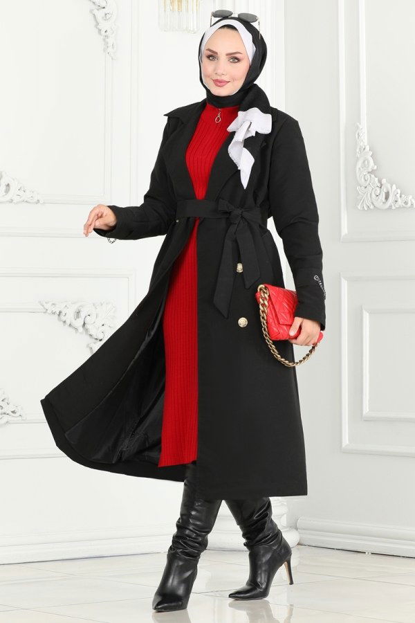 Trenchcoat 3014DFL152 Black - 2