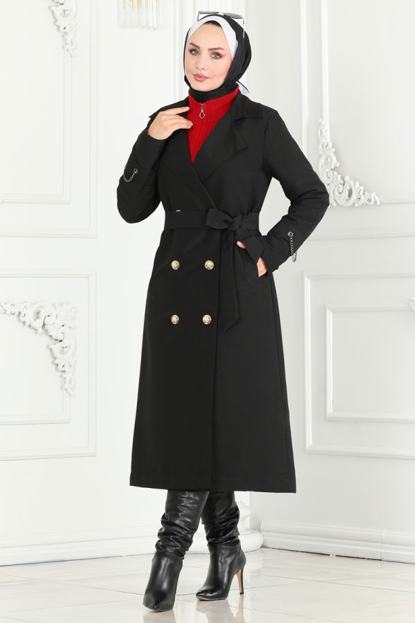 Trenchcoat 3014DFL152 Black - 3