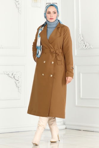 moda selvim TRENCHCOAT 3014DFL152 Tan - Thumbnail