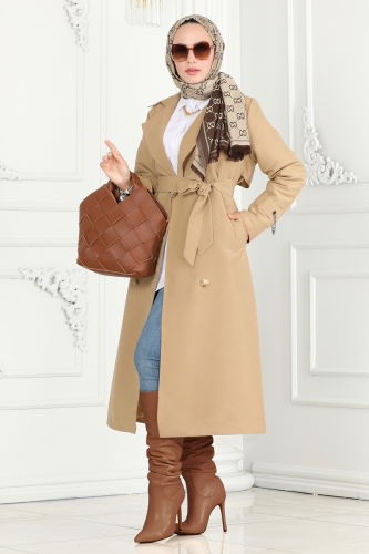 moda selvim Trenchcoat 3014DFL152 Vision - Thumbnail