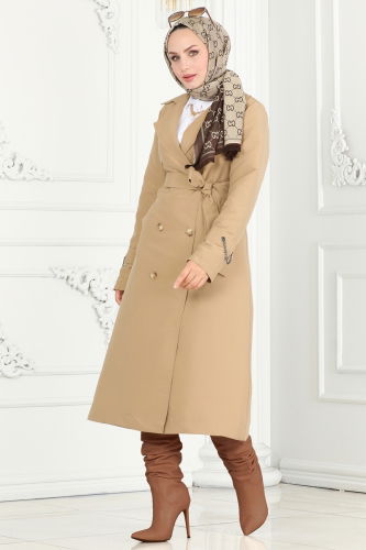 moda selvim Trenchcoat 3014DFL152 Vision - Thumbnail