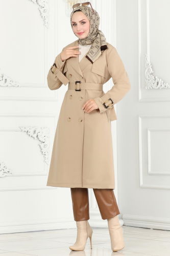 moda selvim Trenchcoat 3019KTR750 Light Vision - Thumbnail