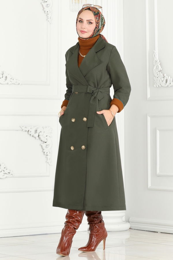 Modaselvim Trenchcoat Trenchcoat 3020DFL152 Khaki