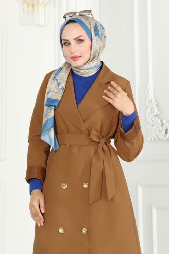 moda selvim Trenchcoat 3020DFL152 Tan - Thumbnail