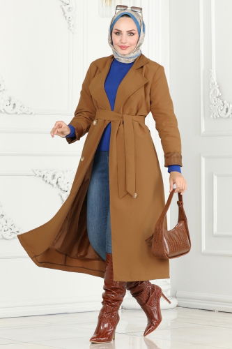 moda selvim TRENCHCOAT 3020DFL152 Tan - Thumbnail