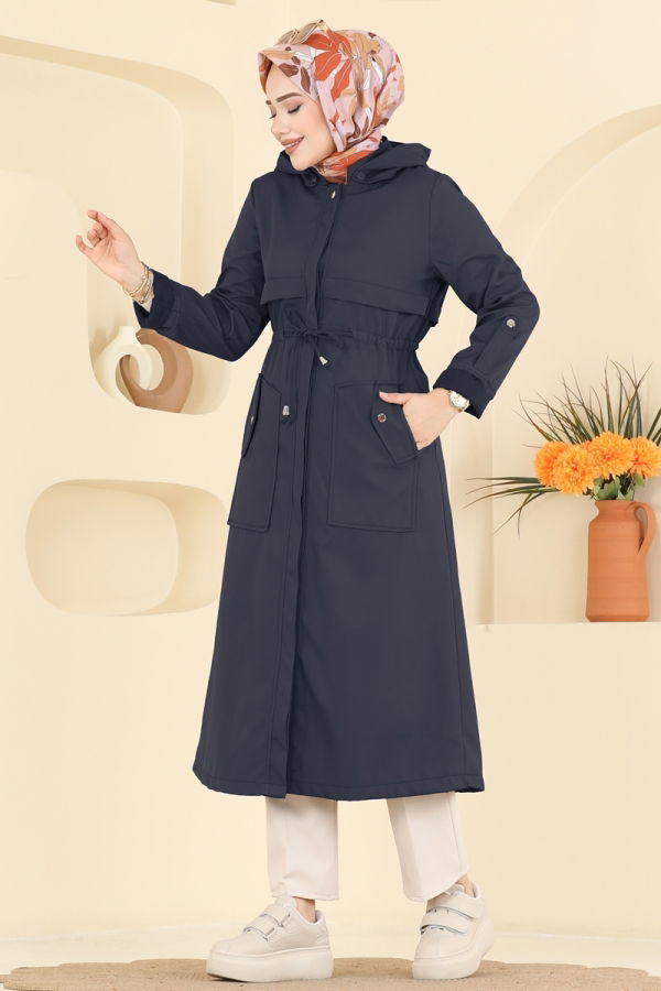 Modaselvim Trenchcoat Trenchcoat 3069KTR750 Navy Blue