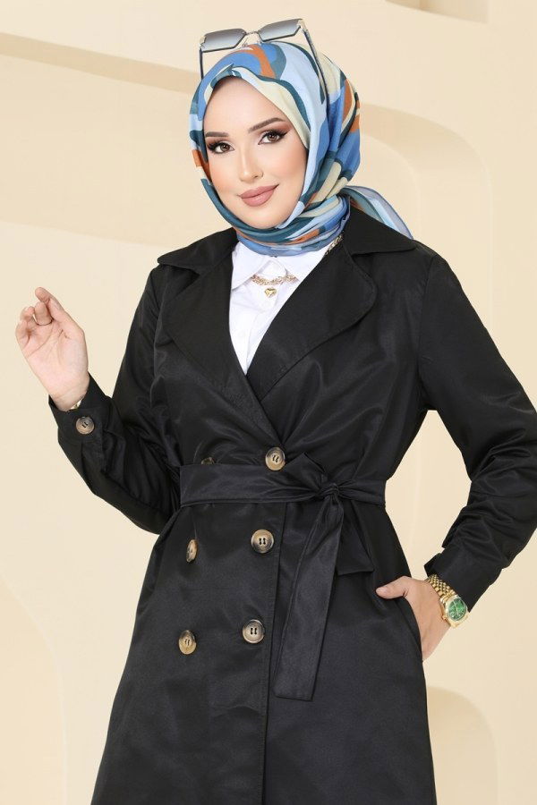 Trenchcoat 4082TEG847 Black - 3