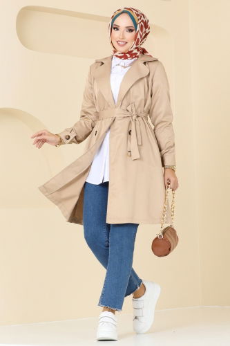 moda selvim Trenchcoat 4082TEG847 Vision - Thumbnail