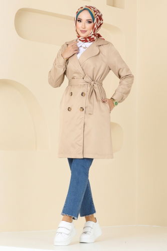 moda selvim Trenchcoat 4082TEG847 Vision - Thumbnail