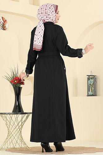 moda selvim ترانشكوت أسود 4901ORG1169 - Thumbnail