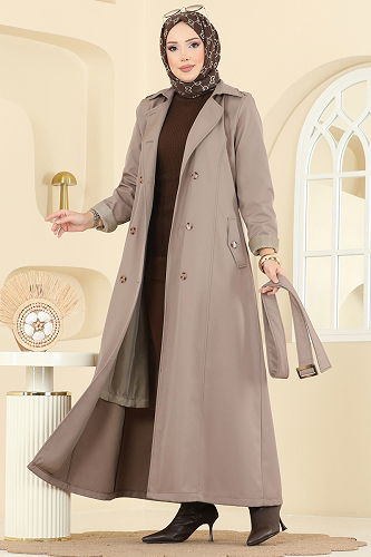 moda selvim Trenchcoat 4901ORG1169 Vision - Thumbnail
