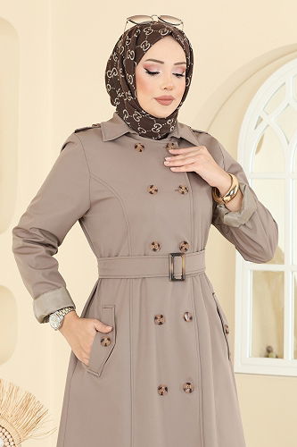 moda selvim Trenchcoat 4901ORG1169 Vision - Thumbnail
