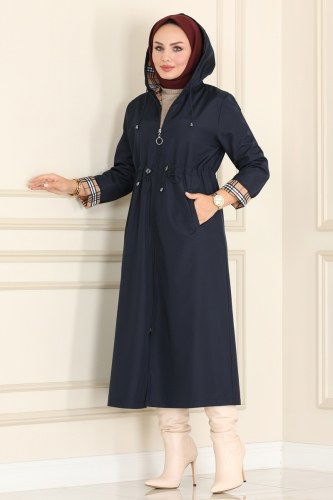M.R.V. - Trenchcoat 494EFS762 Navy Blue