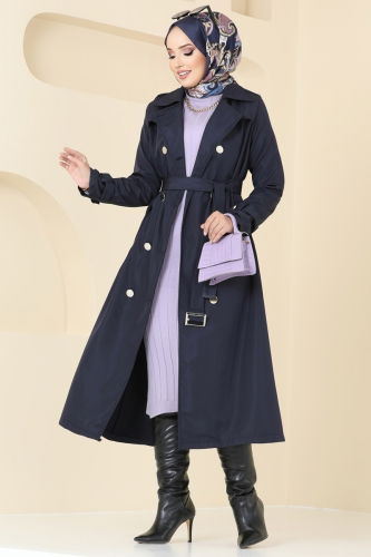 M.P. - Trenchcoat 530MP806 Navy Blue