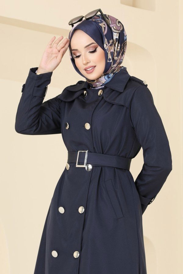 Trenchcoat 530MP806 Navy Blue - 3