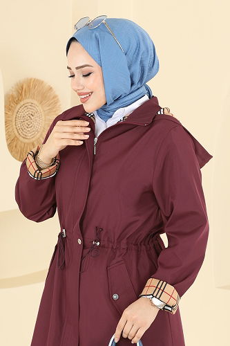 moda selvim ترانشكوت خمري 5533ZRF469 - Thumbnail