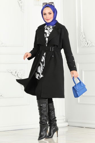 B.İ.S.S.K. - Trenchcoat 6117BSK463 Black