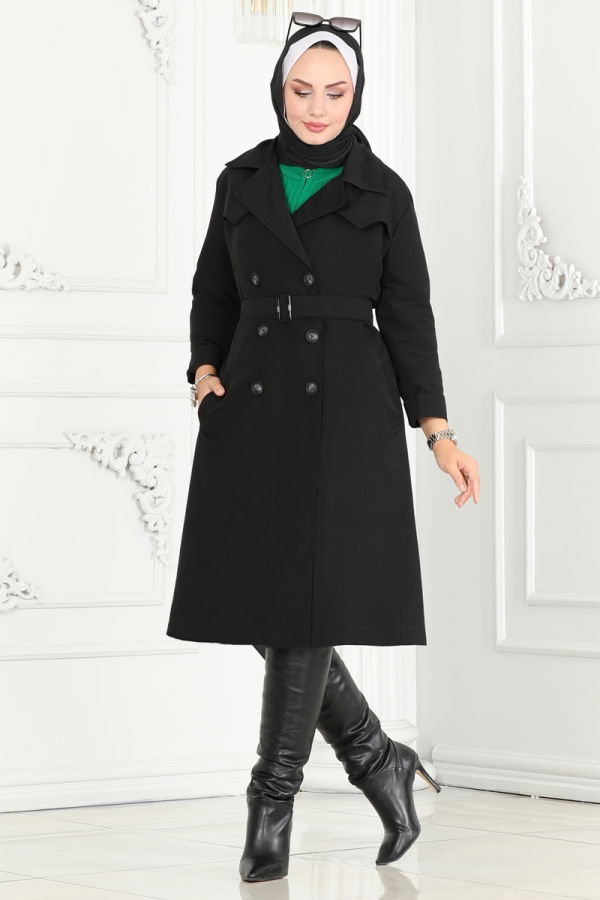 Trenchcoat 6122BSK463 Black - 2