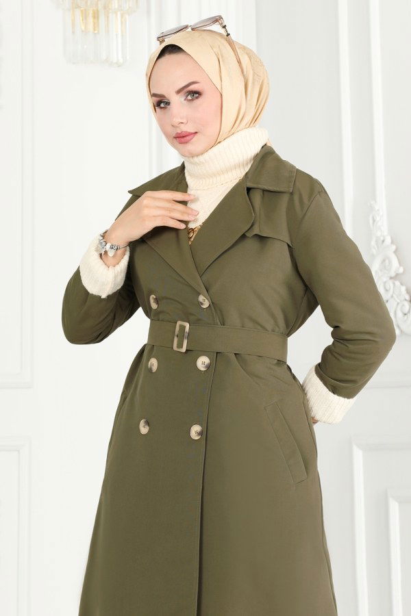 Trenchcoat 6122BSK463 Khaki - 4