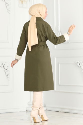 moda selvim TRENCHCOAT 6122BSK463 Khaki - Thumbnail