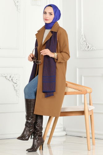 moda selvim Trenchcoat 6122BSK463 Tan - Thumbnail