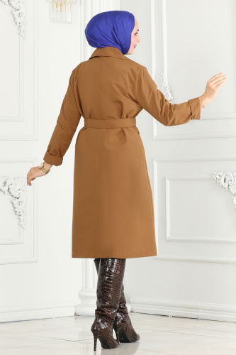 moda selvim TRENCHCOAT 6122BSK463 Tan - Thumbnail